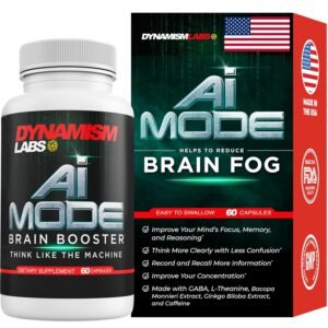 Dynamism Labs AI Brain Booster Nootropic Supplement | Improve Memory, Focus, Clarity & Concentration | Reduce Fatigue | Ginkgo Biloba, Phosphatidylcholine, DMAE | Made in USA...