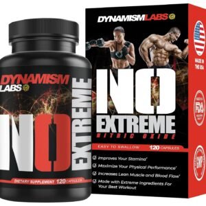 Dynamism Labs NO Extreme Pre-Workout | Nitric Oxide Performance Supplement with AKG, OKG, Vitamin B6, Vitamin B12, Green Tea Extract | Build Muscle & Increase Stamina | Made in...