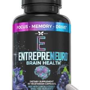 Hero X Health | Entrepreneuro Nootropic Brain Booster with Ginkgo Biloba, Memophenol and L-Theanine - Brain Supplement for Focus, Memory Support, Clarity & Energy - Nootropics...