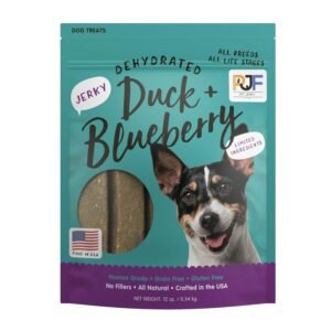 Pet Jerky Factory Premium Duck and Blueberry 12 oz. Dog Jerky Treats | 100% Human Grade | USA Made | High Protein | Grain Free | Limited Ingredients | No Filler | BHA-BHT Free |...