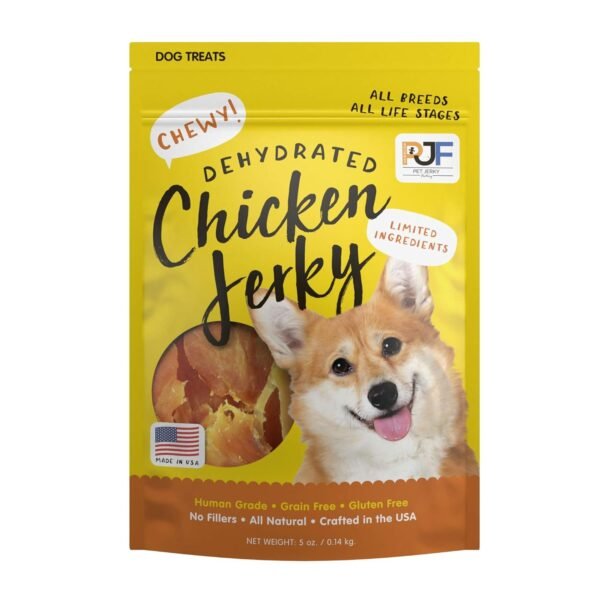Pet Jerky Factory Premium Whole Muscle Chicken 5 oz. Dog Jerky Treats | 100% Human Grade | USA Made | High Protein | Grain Free | Limited Ingredients | No Filler | BHA-BHT Free...